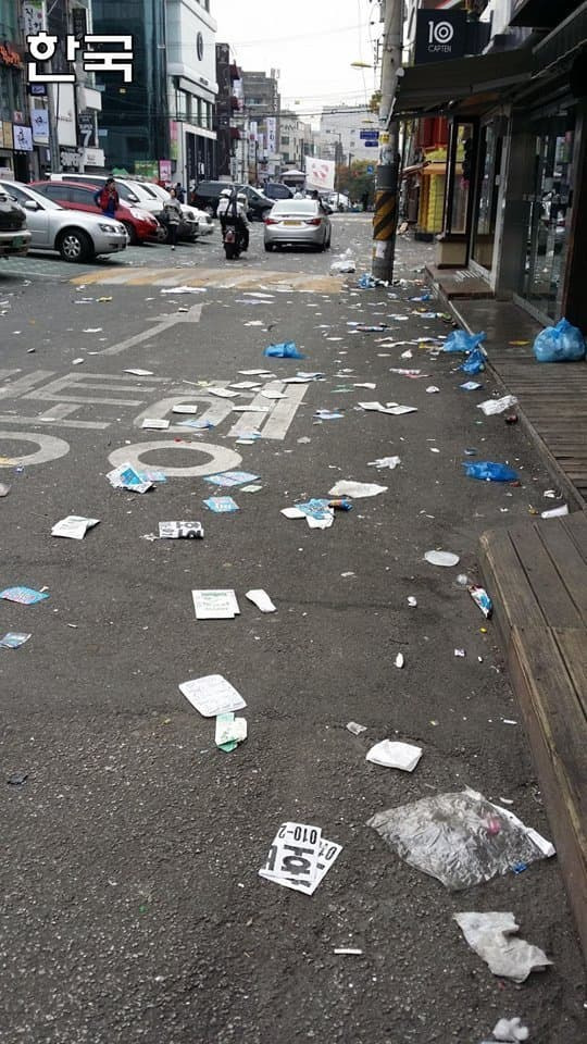 딱 봐도 보이는 한국과 일본의 할로윈 뒷처리 차이..jpg | 인스티즈