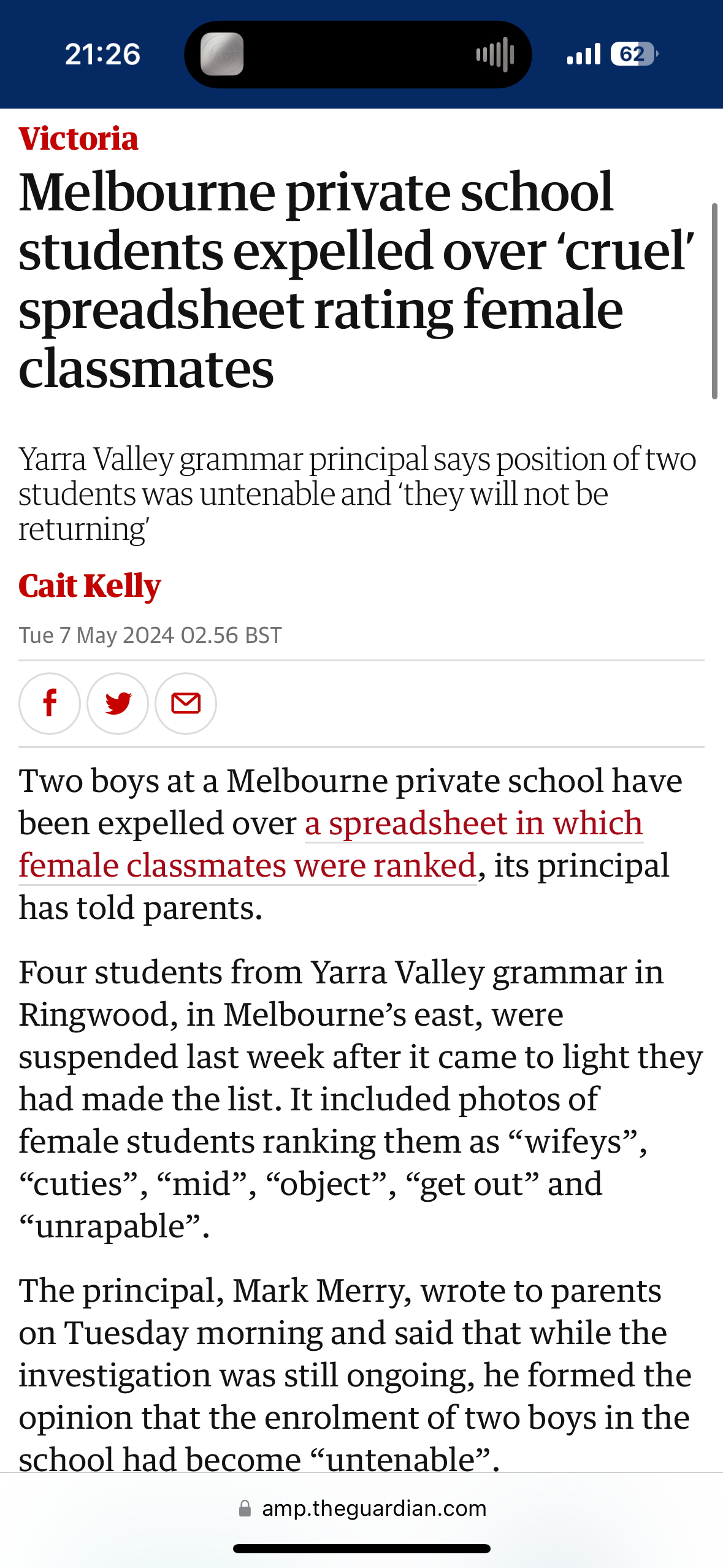 호주에서 동급생 여자애들을 '아내감'에서 '강간도 불가능' 로 랭킹매긴 남학생들 정학 및 퇴학처리 | 인스티즈