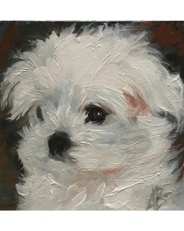 화가가 자신이 키웠던 강아지를 그리워하며 그린 작품 | 인스티즈