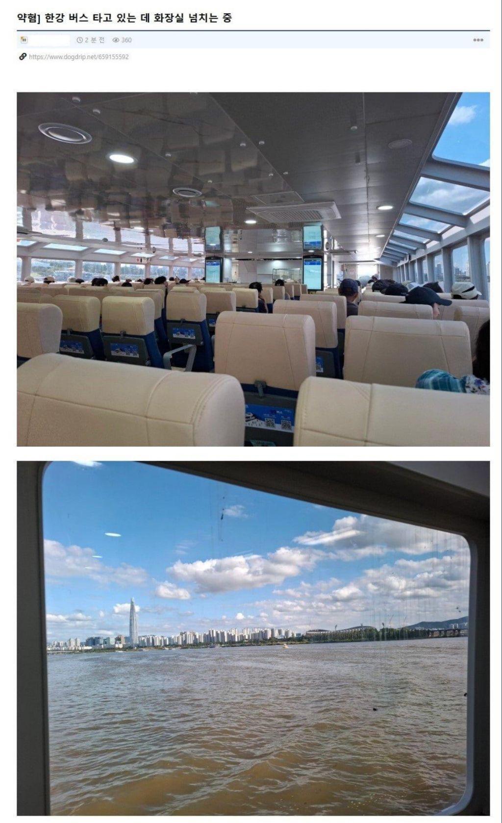 한강버스때매 욕먹고있는 뚝섬 드론쇼 | 인스티즈