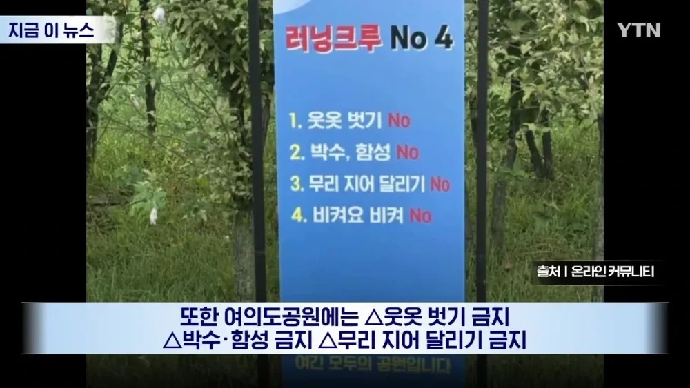 "비켜요!" 공원 점령한 러닝 크루, 결국 칼 뺀 서울시 | 인스티즈