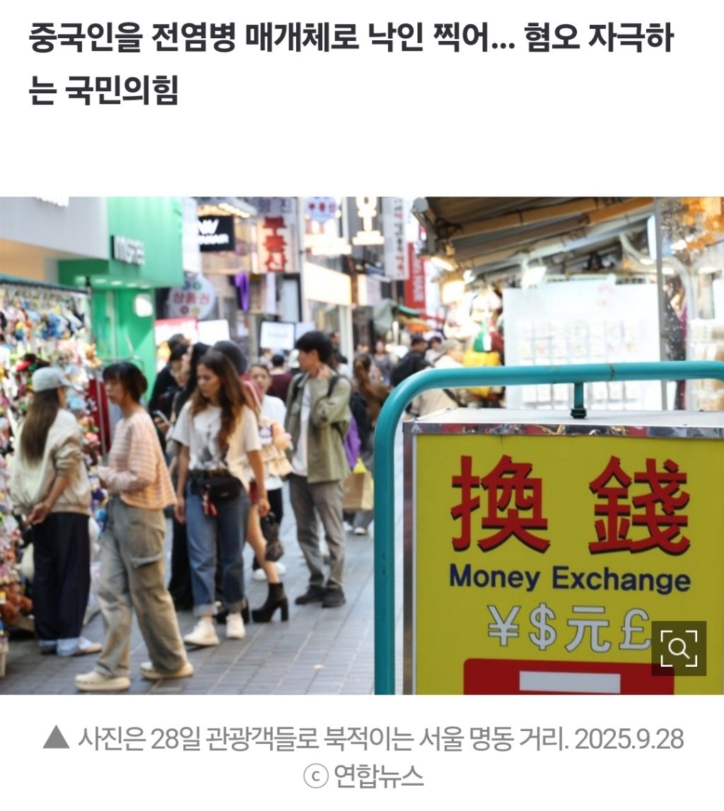 또 '혐중' 선동하는 국힘... "무비자 입국 중국인 정체가 궁금하다" | 인스티즈