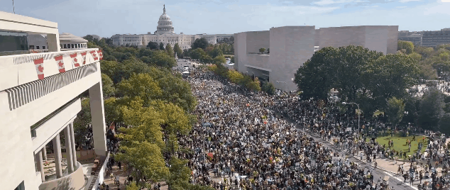 오늘자 역대급 규모의 반 트럼프 시위.gif | 인스티즈