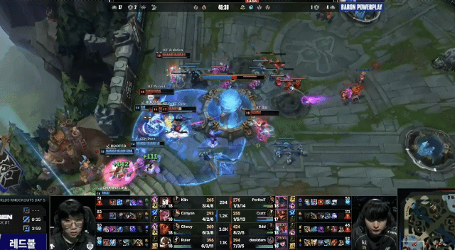 [GEN vs KT] 파워랭킹 1위 젠지 상대로 1세트 승리하는 월즈 전승 KT 입니다.gif | 인스티즈