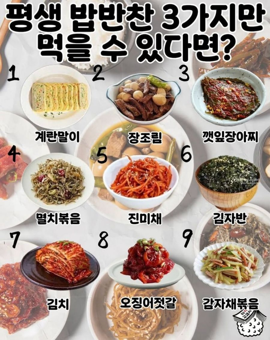 평생 밥반찬 3가지만 먹을 수 있다면? | 인스티즈