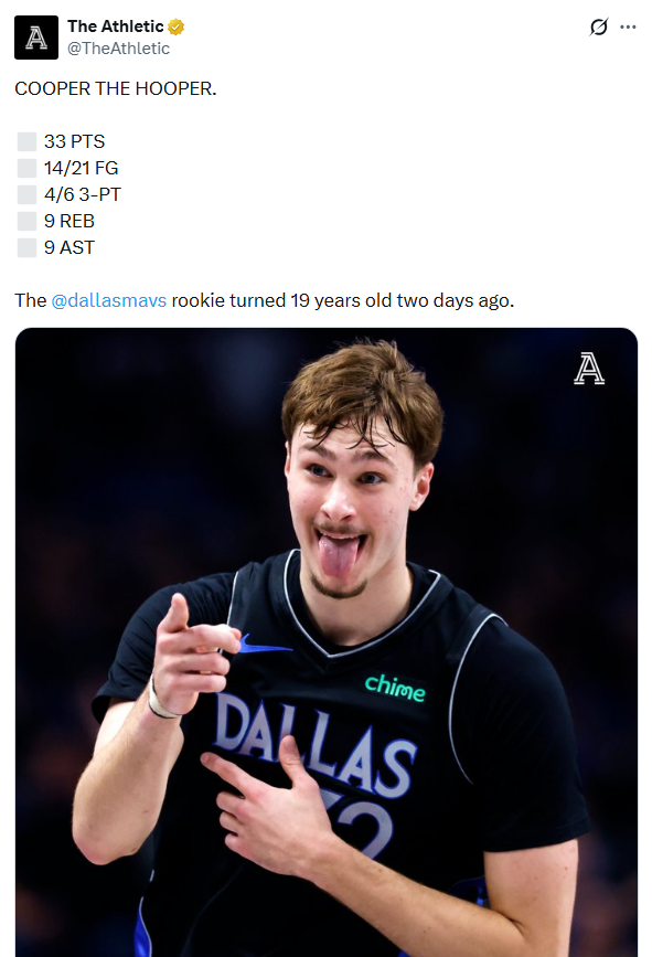 "진짜 재능" 쿠퍼 플래그 오늘 스탯 & 하이라이트.gif | 인스티즈