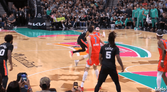 224 웸반야마의 스텝백 딥쓰리 .gif | 인스티즈