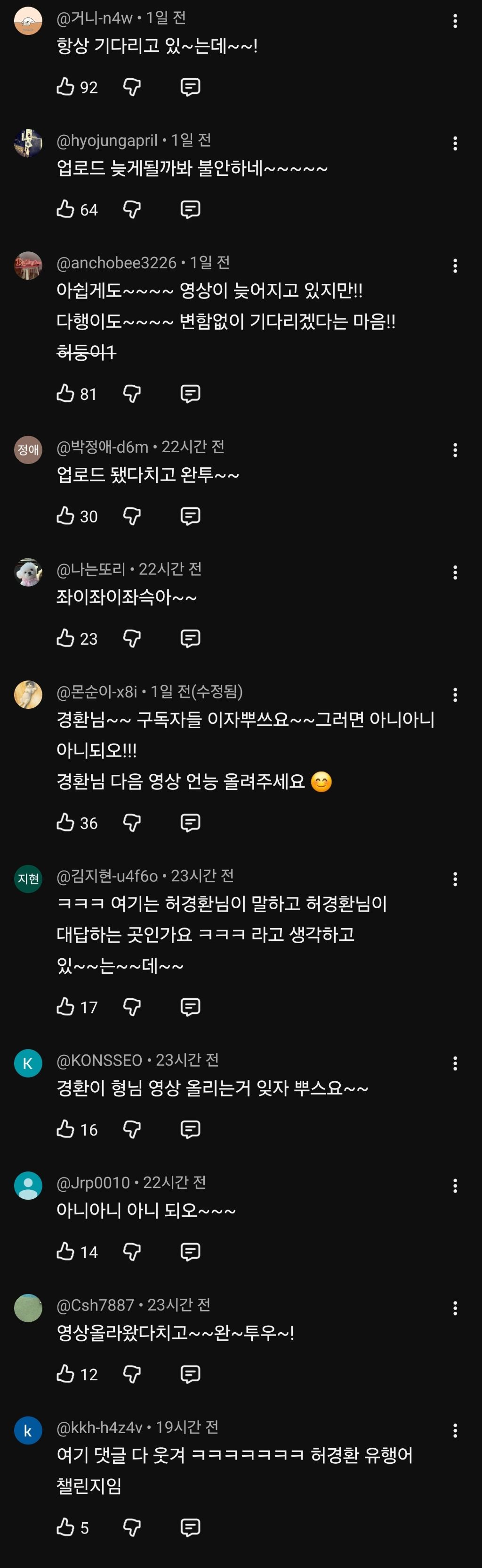 허경환 유튜브 새해인사 댓글 근황 | 인스티즈