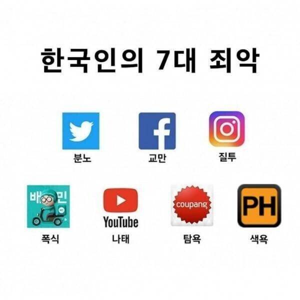 한국인의 7대 죄악 | 인스티즈