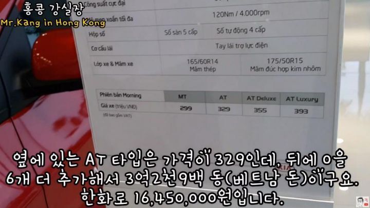 베트남 현지 기아자동차 가격..jpg | 인스티즈