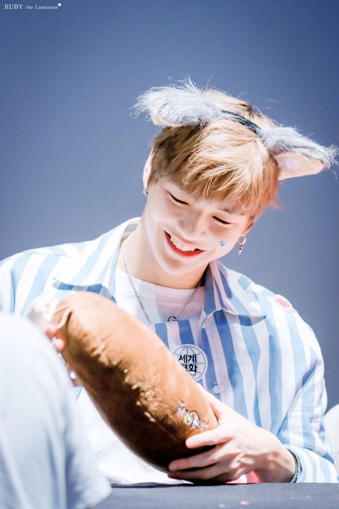 ?가온 기다리면서 심심한 밤이 뿌리는 강다니엘 짤털? | 인스티즈