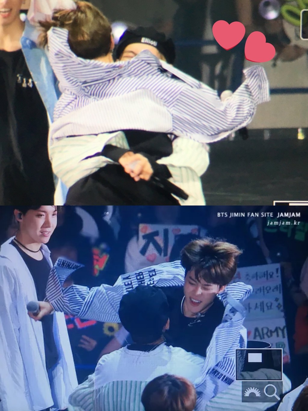 ㄱ 뷔민 날아서 안기는 지민이 받아서 안아주는 김태형 핵 멋짐 | 인스티즈