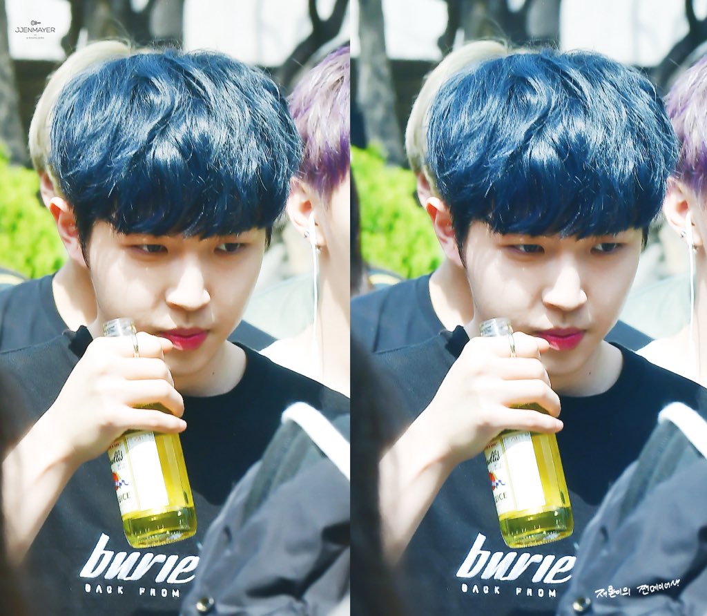 김재환 파란머리때도 방송에서 흑발이었음 | 인스티즈