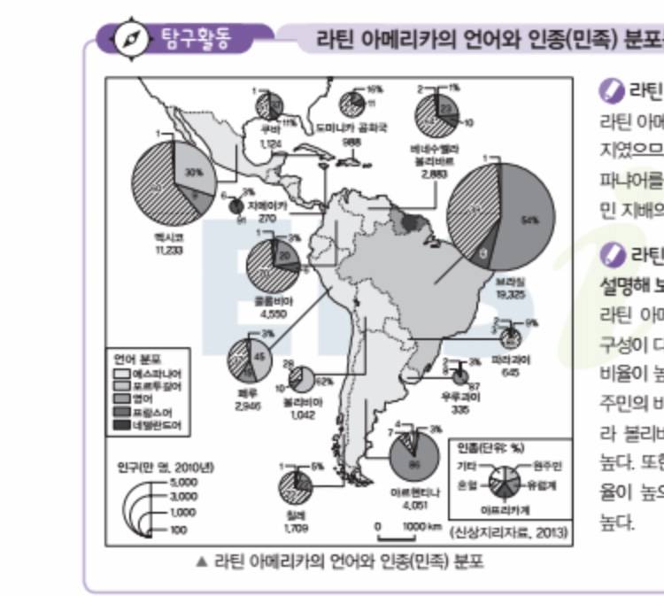 라틴아메리카 인종 분포 지도 고화질 | 인스티즈