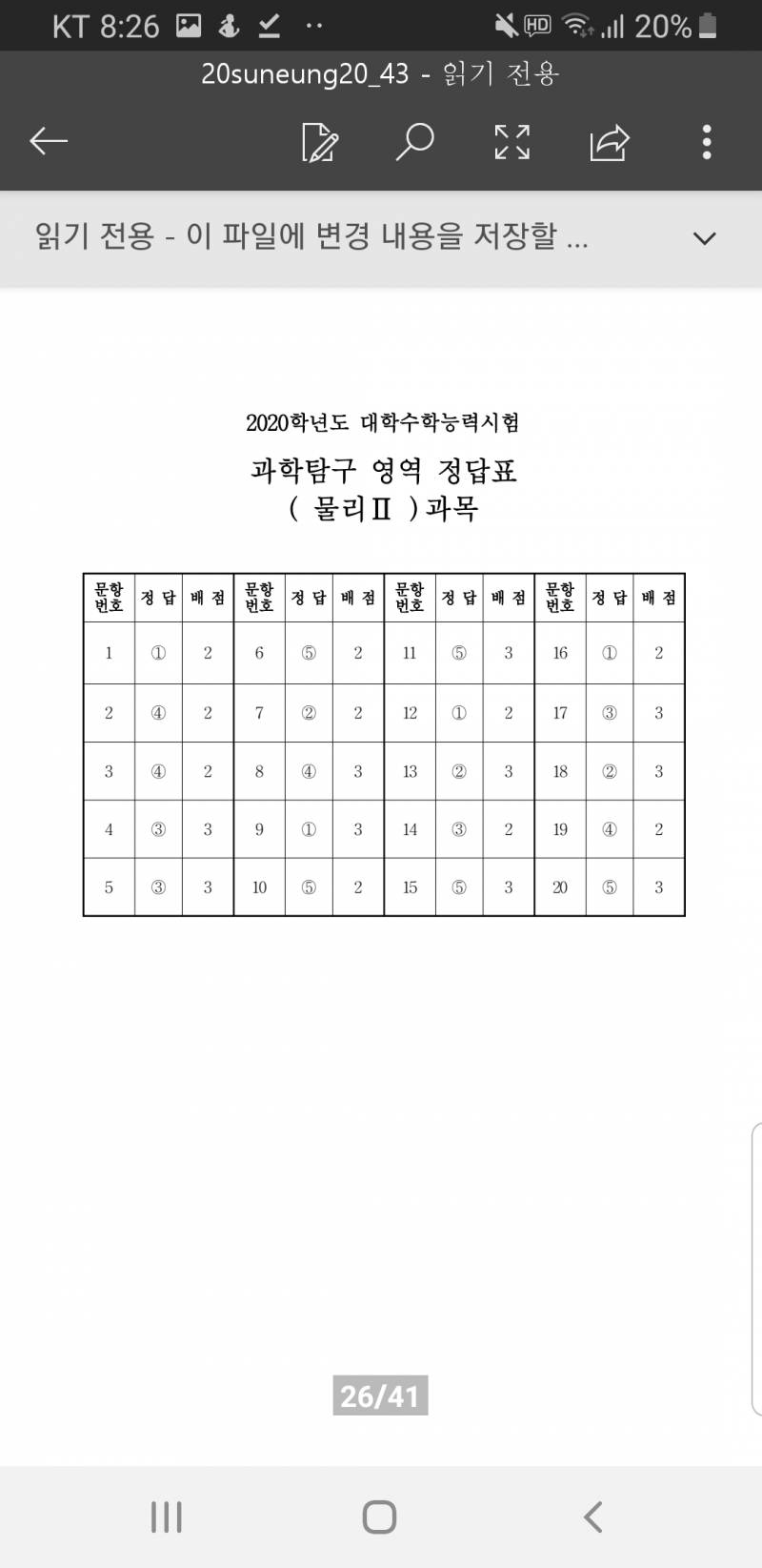 과탐 답지 여깄다 | 인스티즈