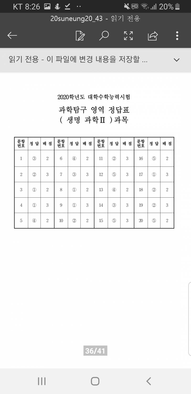 과탐 답지 여깄다 | 인스티즈