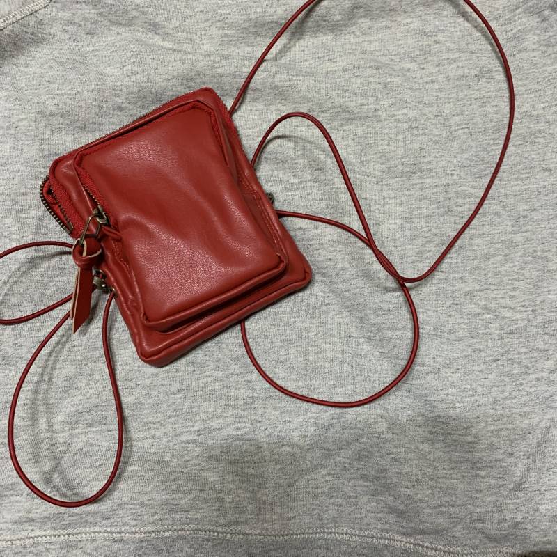 Kijun Pleather mini bag red 기준 레더 미니백 레드 | 인스티즈