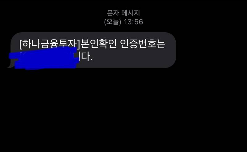 아빠가 내 명의로 하나금융투자 인증번호 날렸는데 이거뭐야? | 인스티즈