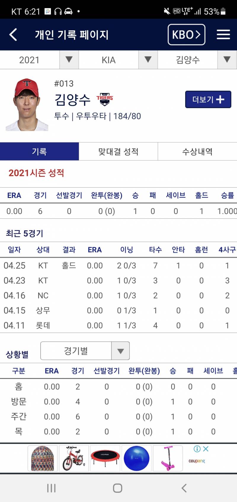 열받아서 2군 투수들 기록 보는데 양수 기록 좋네 | 인스티즈