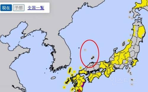 [속보] 日기상청, 태풍 '힌남노' 경보 지도에 독도를 일본땅으로 표기 | 인스티즈