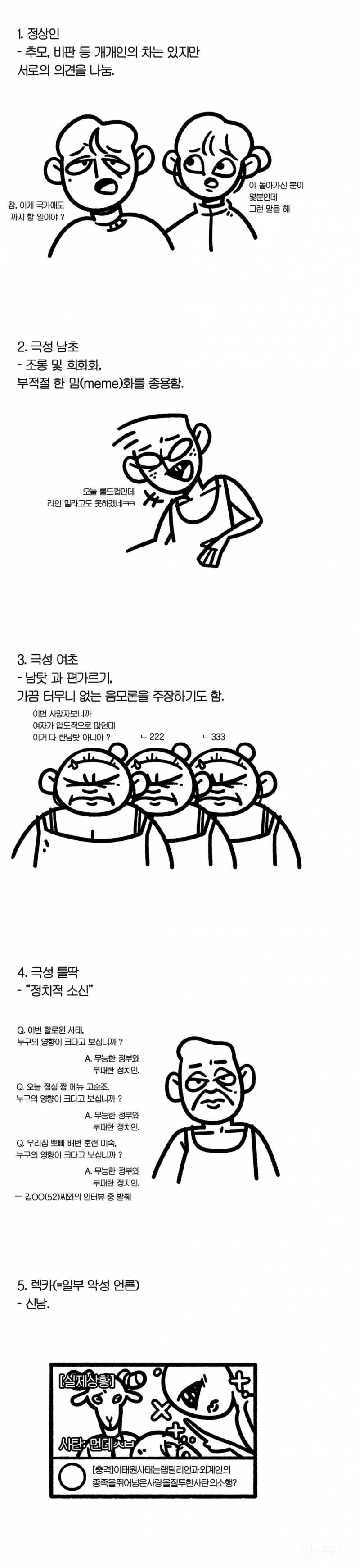 이태원 사태로 알아보는 대한민국 분파 종류 만화 | 인스티즈