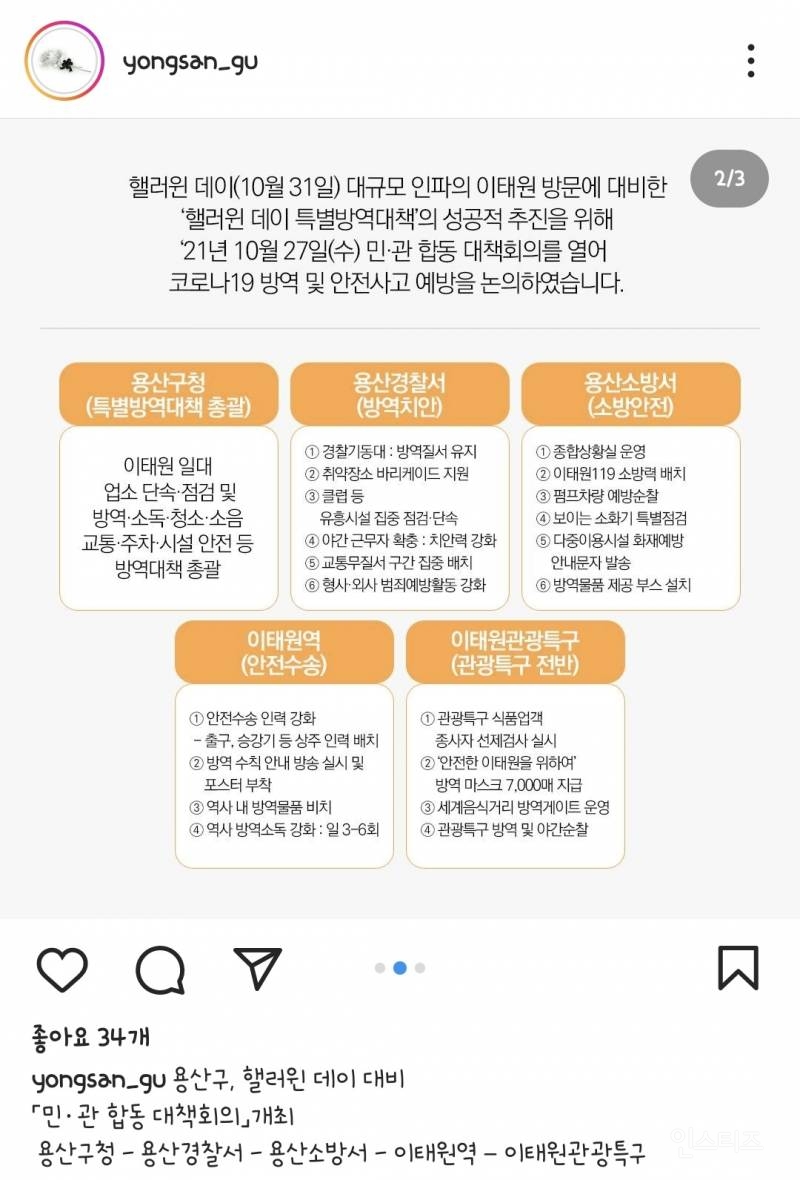 올해 7월 국힘 박희영으로 바뀌기전 작년 할로윈 이태원 | 인스티즈