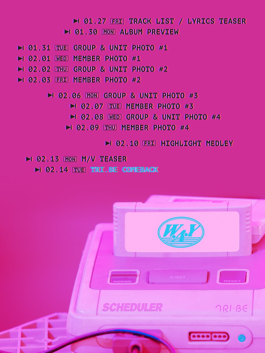 [정보/소식] TRI.BE 트라이비 2nd MINI ALBUM [W.A.Y] RELEASE SCHEDULER | 인스티즈