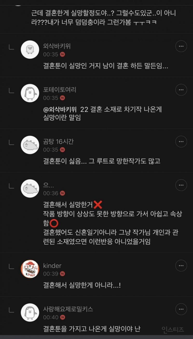 어제 신작으로 복귀한 인기 웹툰작가가 욕먹는 이유 | 인스티즈