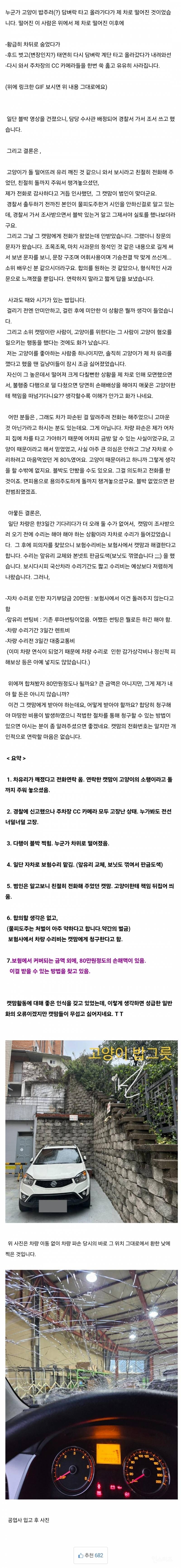 차가 고장난 상상도 못한 충격적인 이유.jpg | 인스티즈