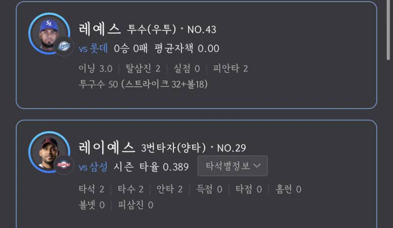 [잡담] 투수 레예스와 타자 레이예스 | 인스티즈