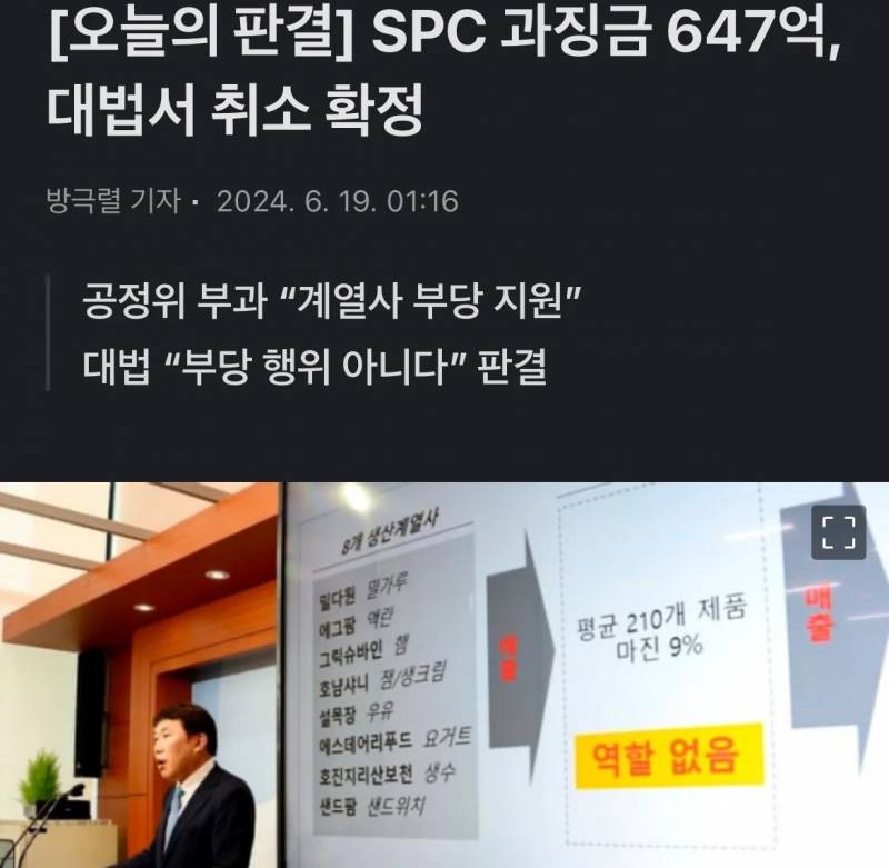 [잡담] SPC 과징금 취소래 | 인스티즈