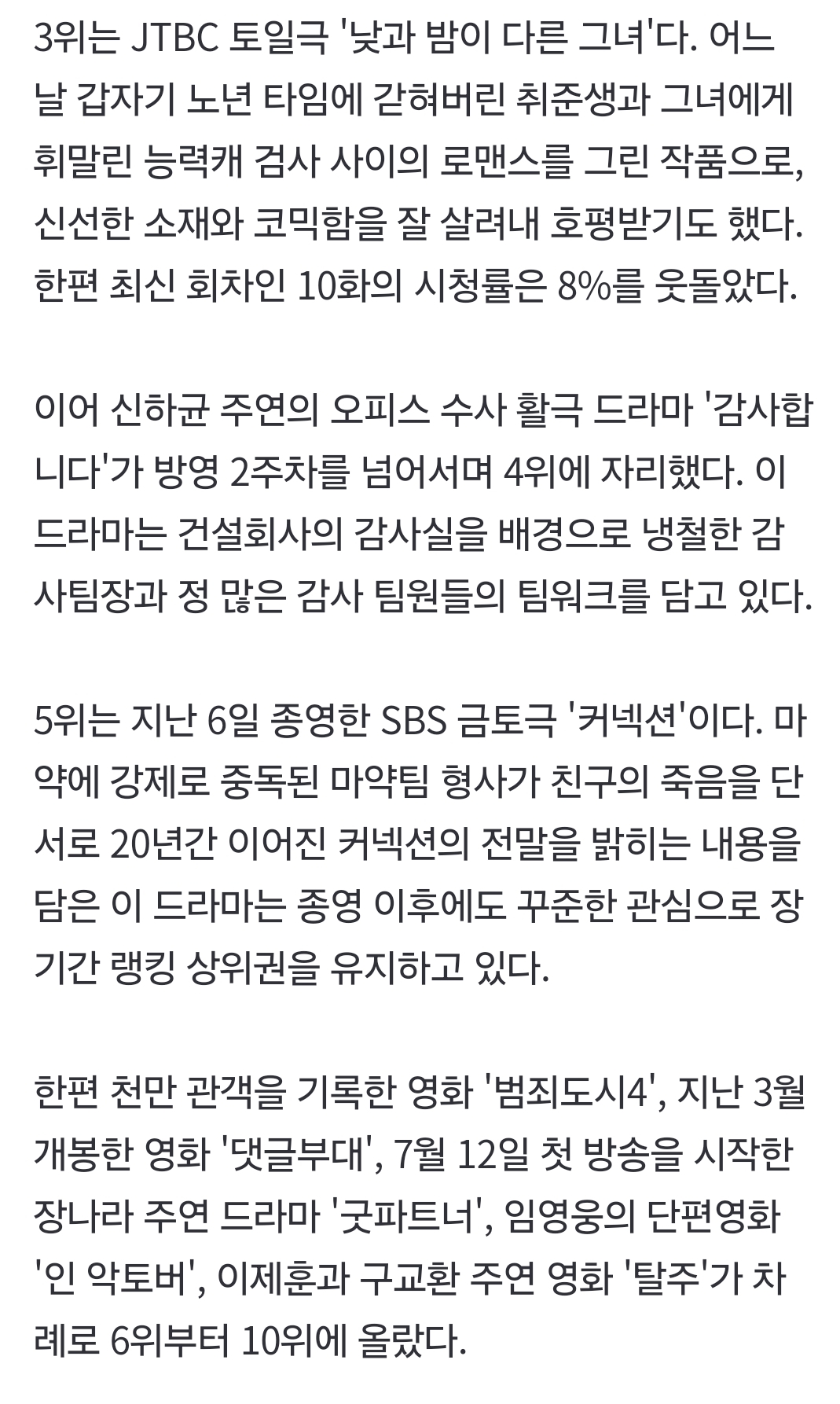 [정보/소식] 넷플릭스 '돌풍' 2주 연속 통합 콘텐트 랭킹 1위 | 인스티즈