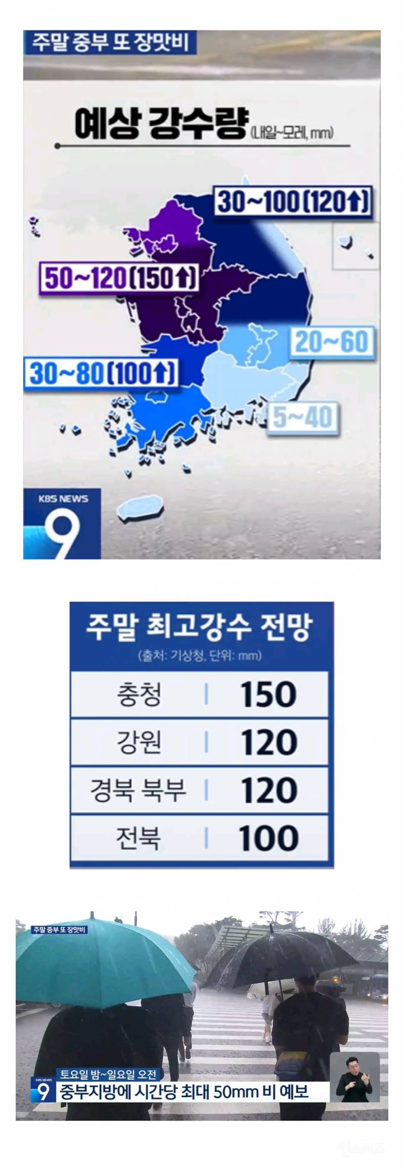 주말에도 전국 폭우 예정 | 인스티즈