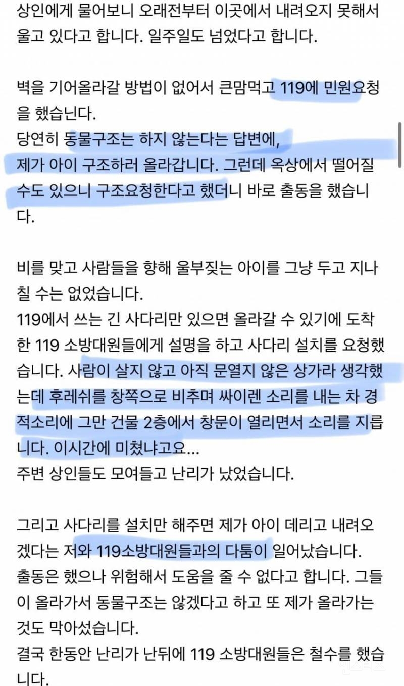 상가 지붕 위에서 우는 아이를 발견 했습니다.jpg | 인스티즈