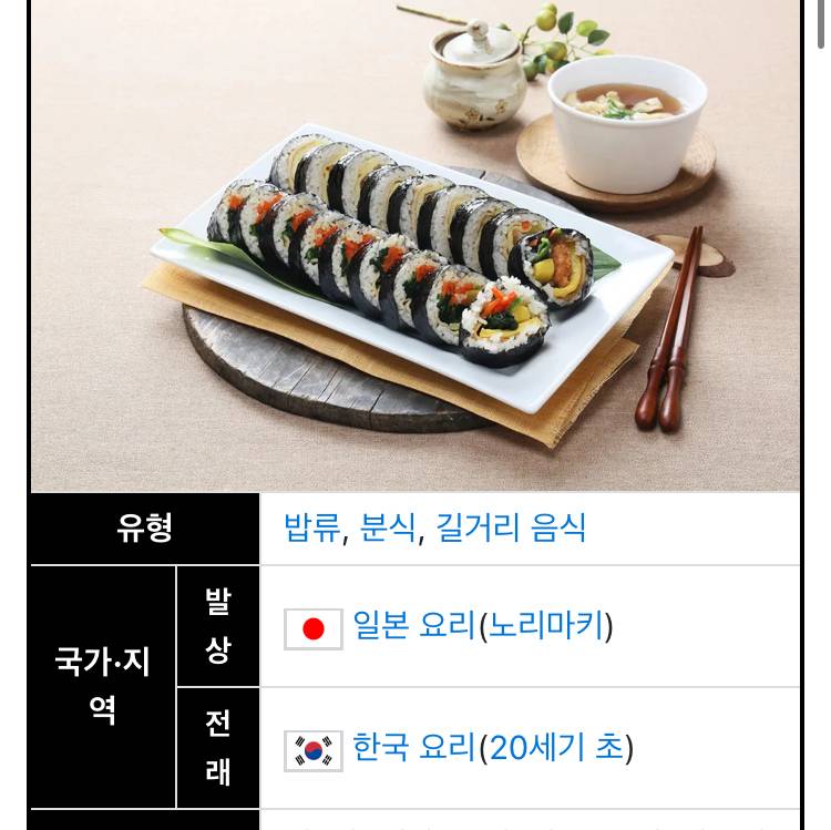 [잡담] 김밥이 당당하게 한식이라고 할수있는거임? | 인스티즈