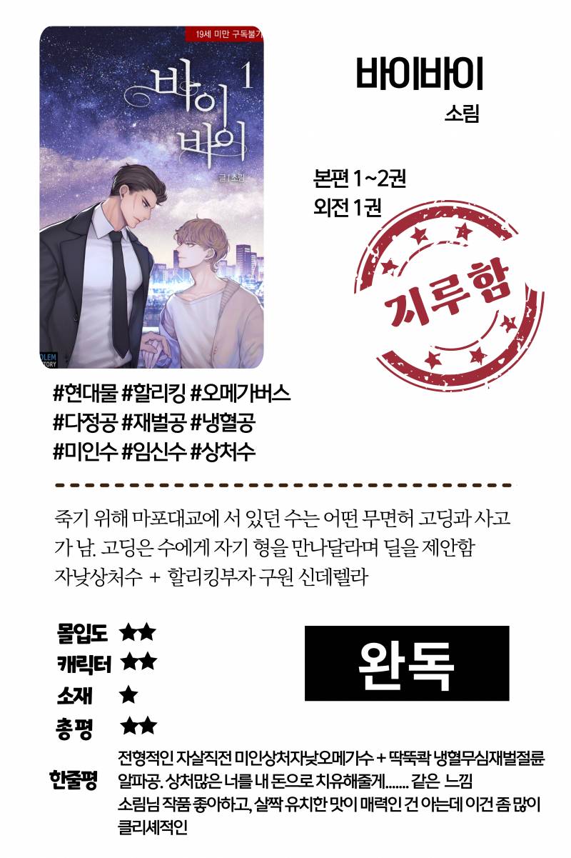 [후기] 심심해서 지금까지 봤던 소설들 리뷰했어 1 | 인스티즈