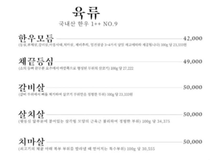 [잡담] 나 소고기 거의 안먹어봐서 그러는데 가격대 이정도면 6명이 먹음 얼마정도 나와?? | 인스티즈