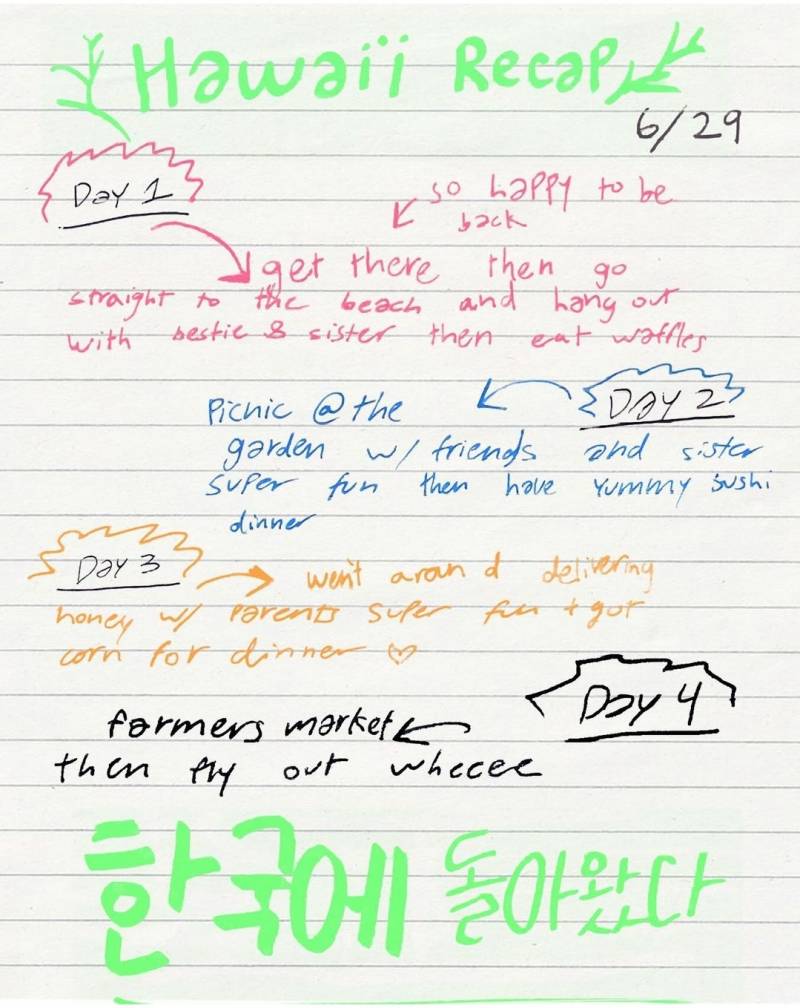 하와이 출신 데뷔 예정 여돌의 그림일기 | 인스티즈