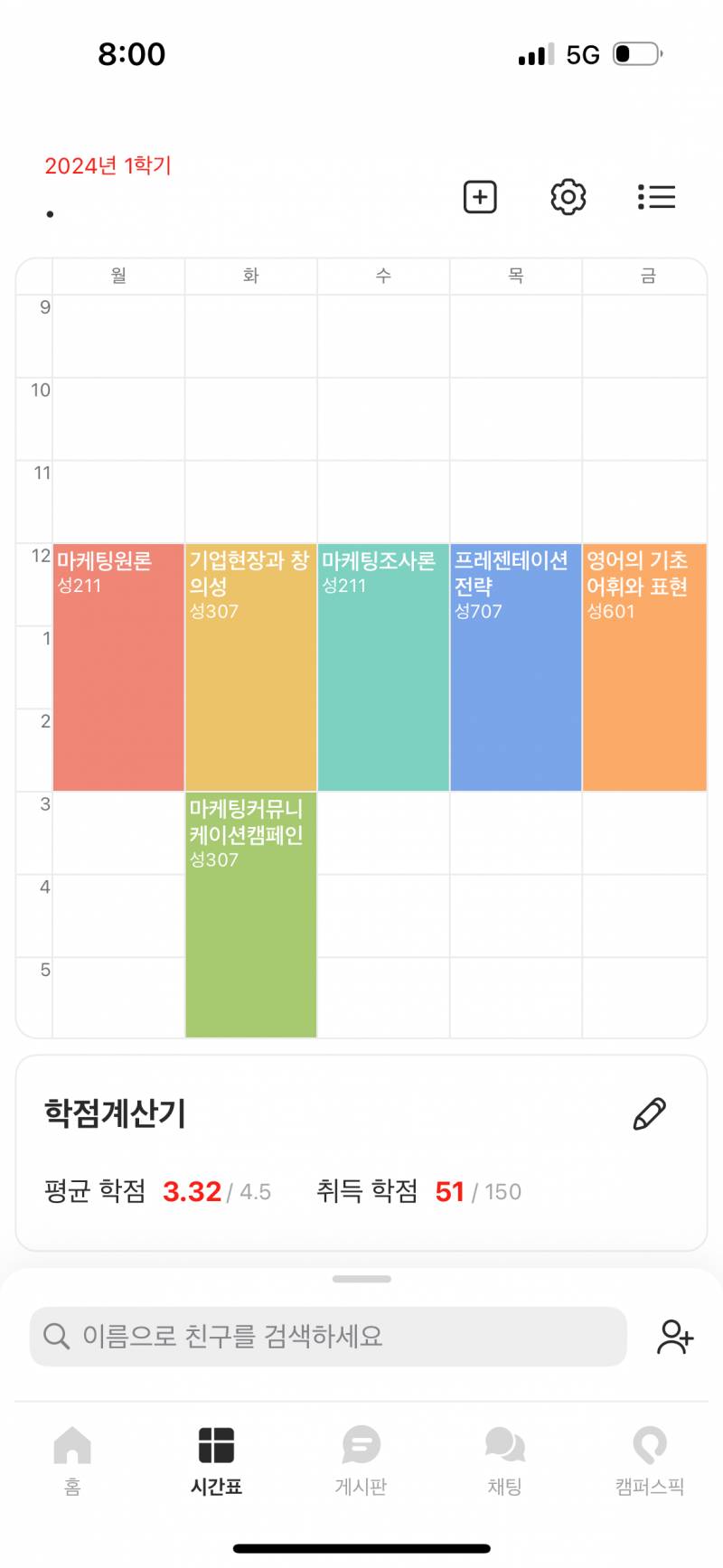 [잡담] 익들아 시간표 이러면 망한거야? | 인스티즈