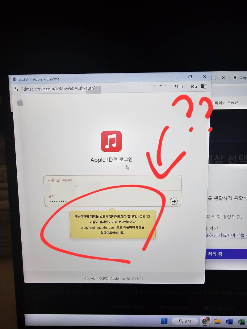 [잡담] 애플아이디 뭔 계정 업데이트 하래서 시키는대로 했는데 이창에서 안넘어가... | 인스티즈