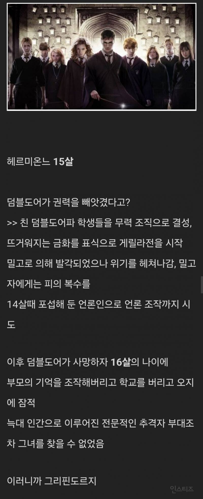 해리포터 좋아하면 납득되는 헤리미온느가 그리핀도르 인 이유 | 인스티즈