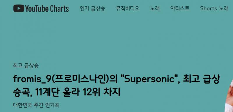 입소문 타고 음원 상승세 미친 프로미스나인 Supersonic | 인스티즈