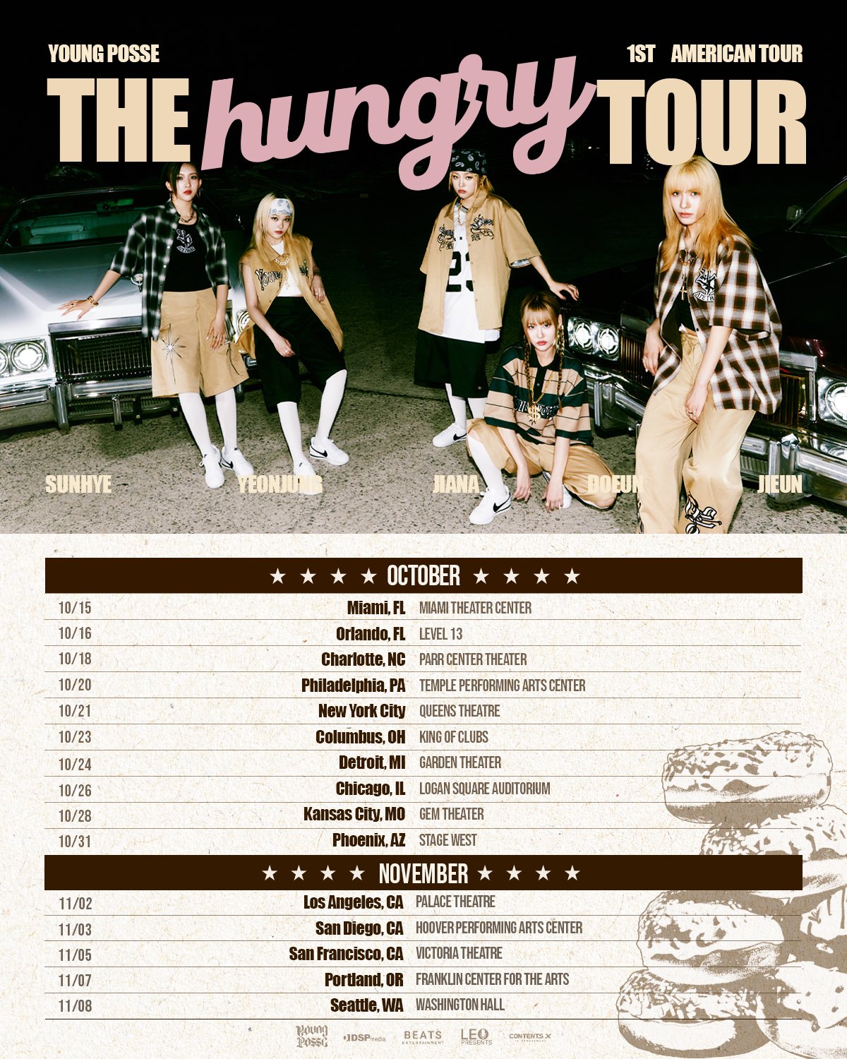 [정보/소식] YOUNG POSSE (영파씨) 1st American Tour [TheHungryTour] | 인스티즈