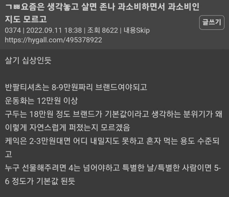 [잡담] 너네 20대가 과소비한다고 쓴이 글 공감돼? | 인스티즈