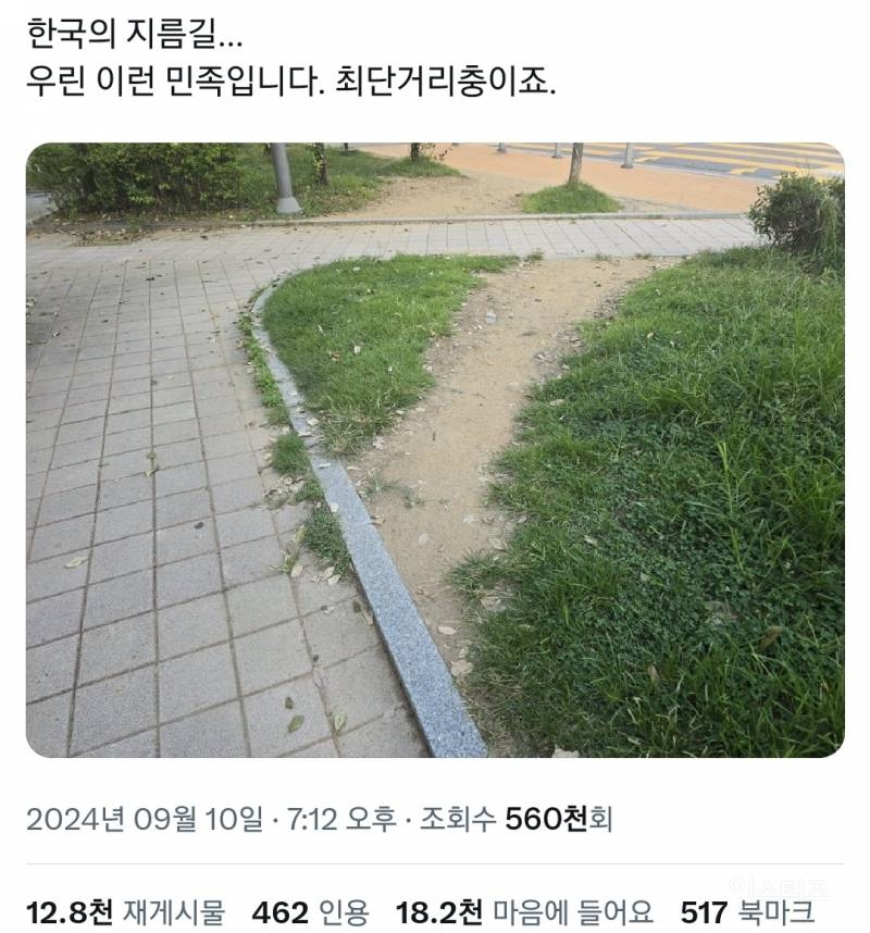 ㄹㅇ 한국 어느 동네를 가도 하나쯤은 있는 지름길.twt | 인스티즈