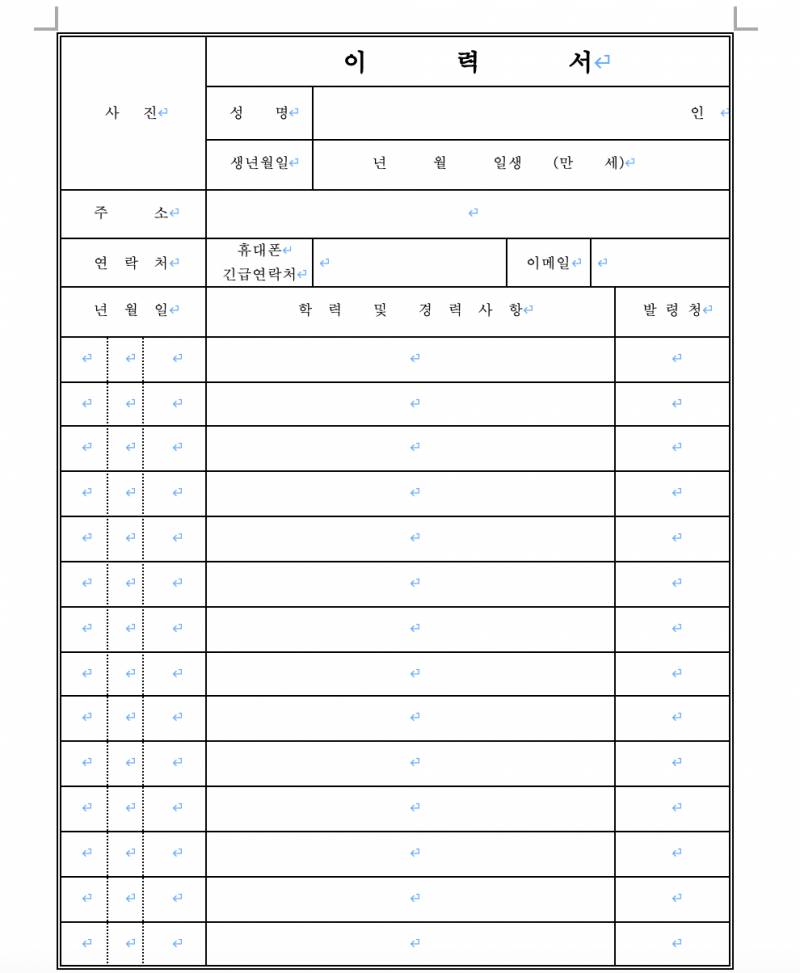 [잡담] 알바 면접에 이력서 가져오라는데 이거면 괜찮아? | 인스티즈