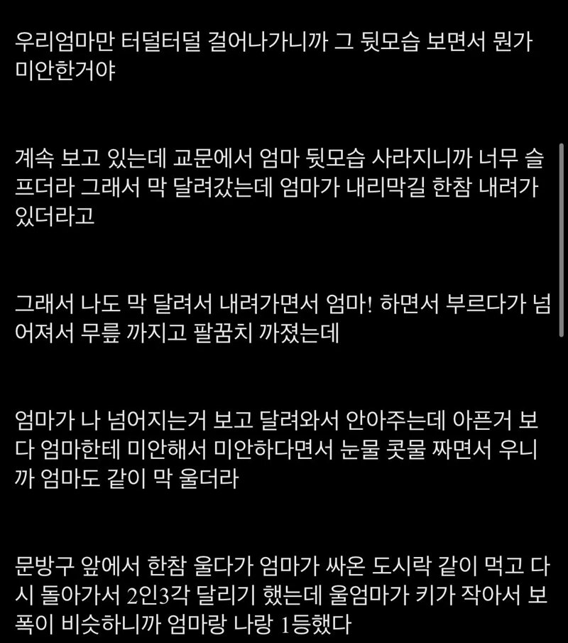 어릴때 엄마한테 미안했던 디시인.jpg | 인스티즈