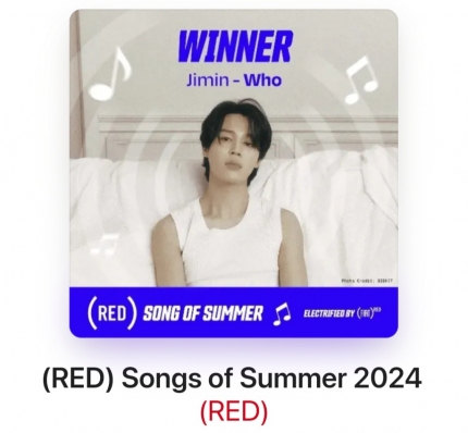 [정보/소식] 방탄소년단 지민 'Who', RED '2024 송 오브 서머' 1위 | 인스티즈