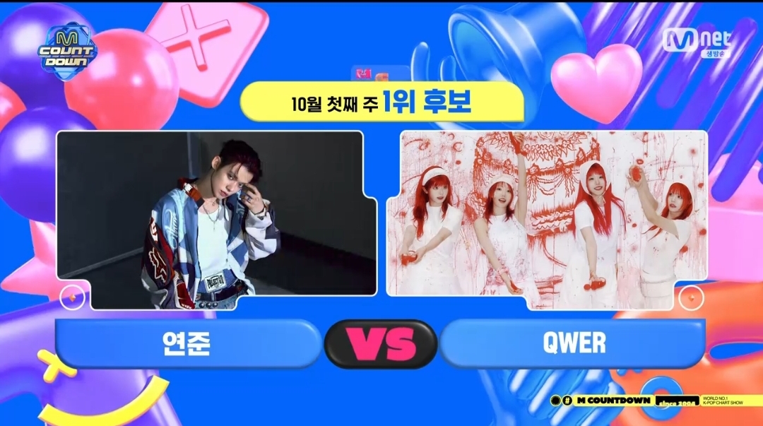 [정보/소식] 엠카 10월 첫째주 1위후보 연준 QWER | 인스티즈