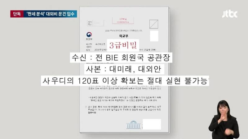 현재 공개되고 난리난 부산 엑스포 유치 기밀문서.JPG | 인스티즈